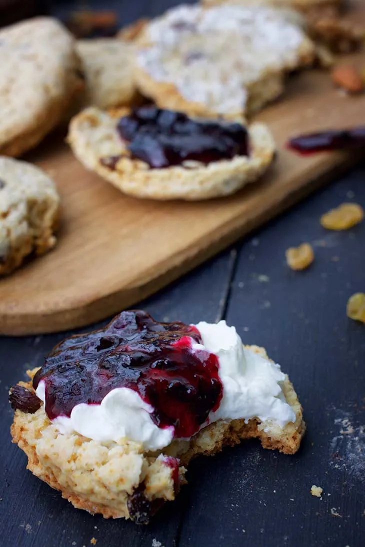 vegan scones with jam