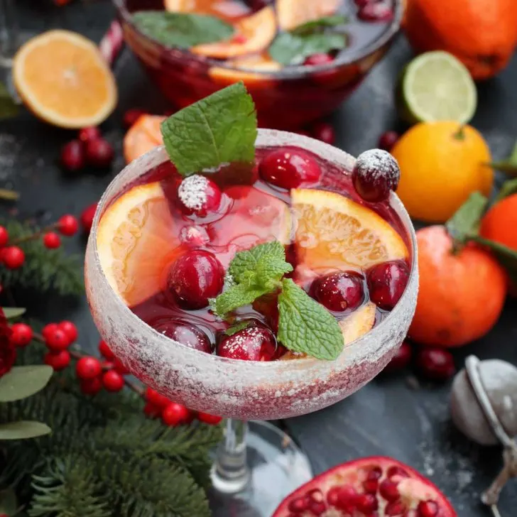 Christmas Punch recipe new years eve punch de craciun si revelion