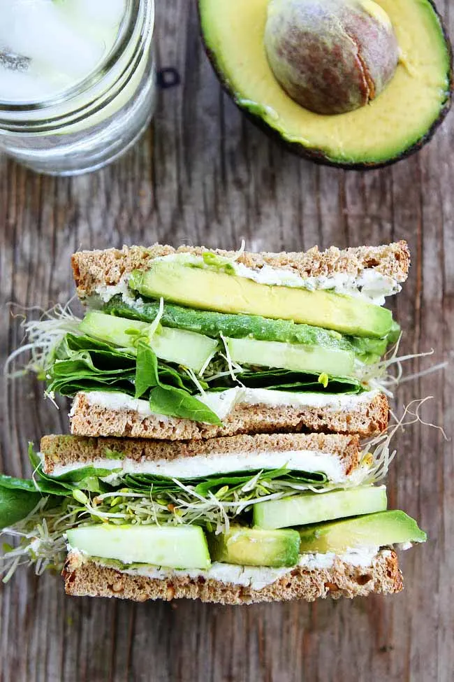 Cucumber and Avocado Sandwich