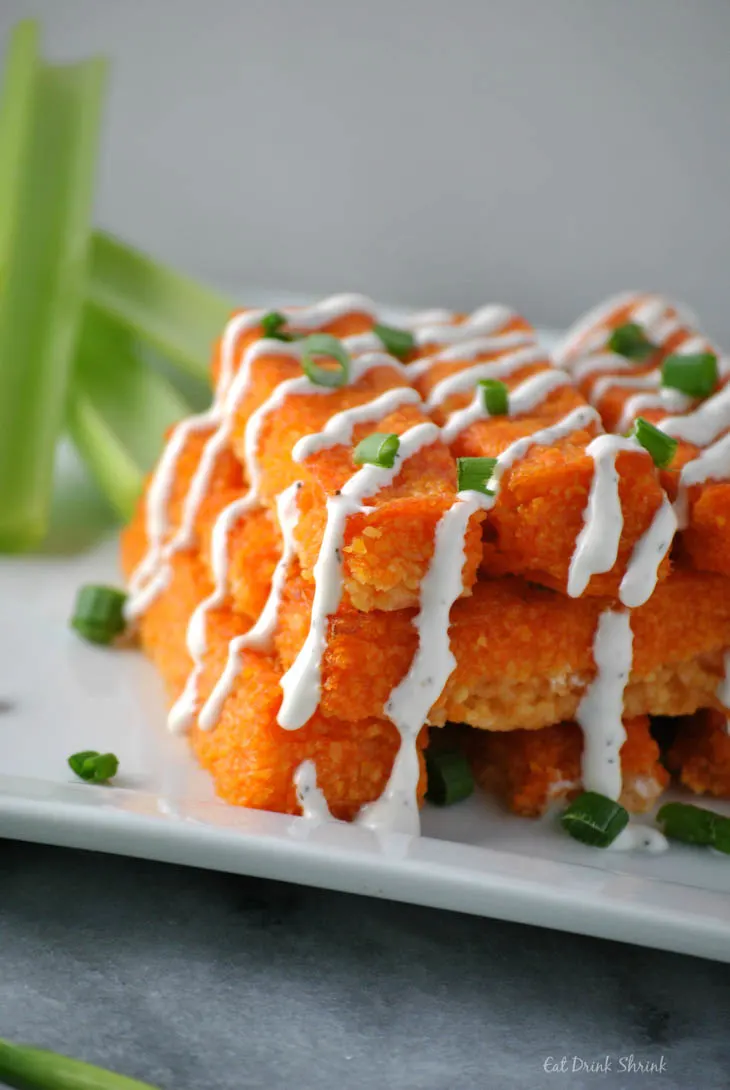 Vegan Buffalo Polenta Fries