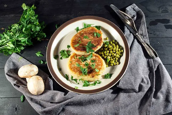 Potato cutlets mushroom stuffing Draniki