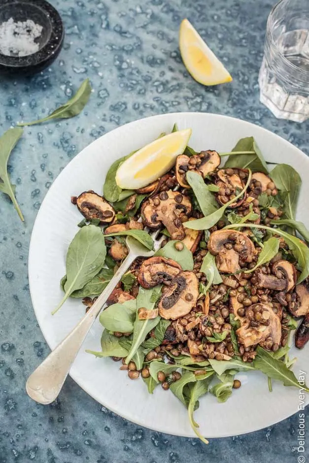 Mushroom and Lentil Salad