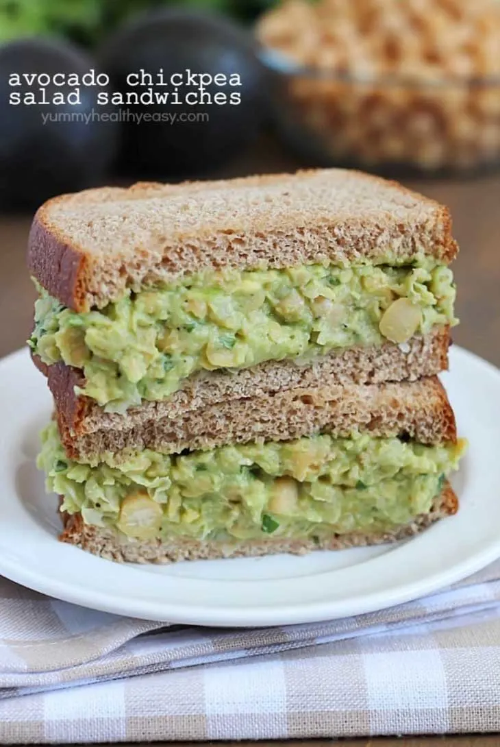 Avocado Chickpea Salad Sandwich