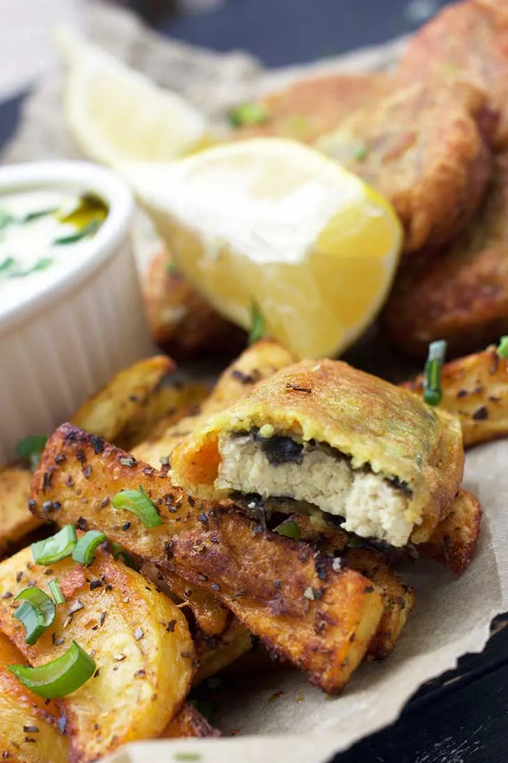 Vegan Fish and Chips recipe step by step