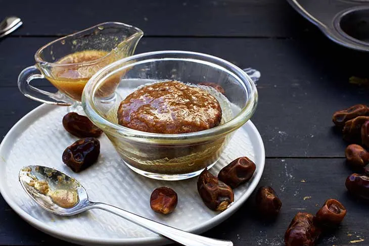 Vegan Sticky Toffee Pudding serving