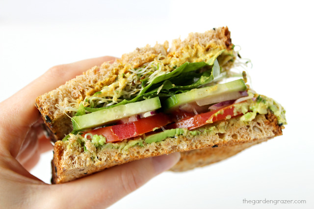 Avocado Veggie Sandwich