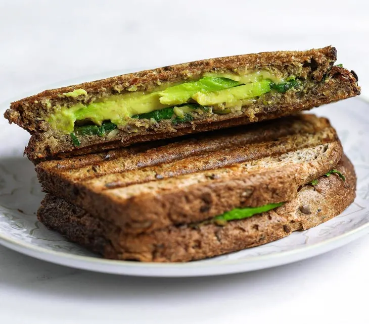 Vegan Avocado Pesto Grilled Cheese