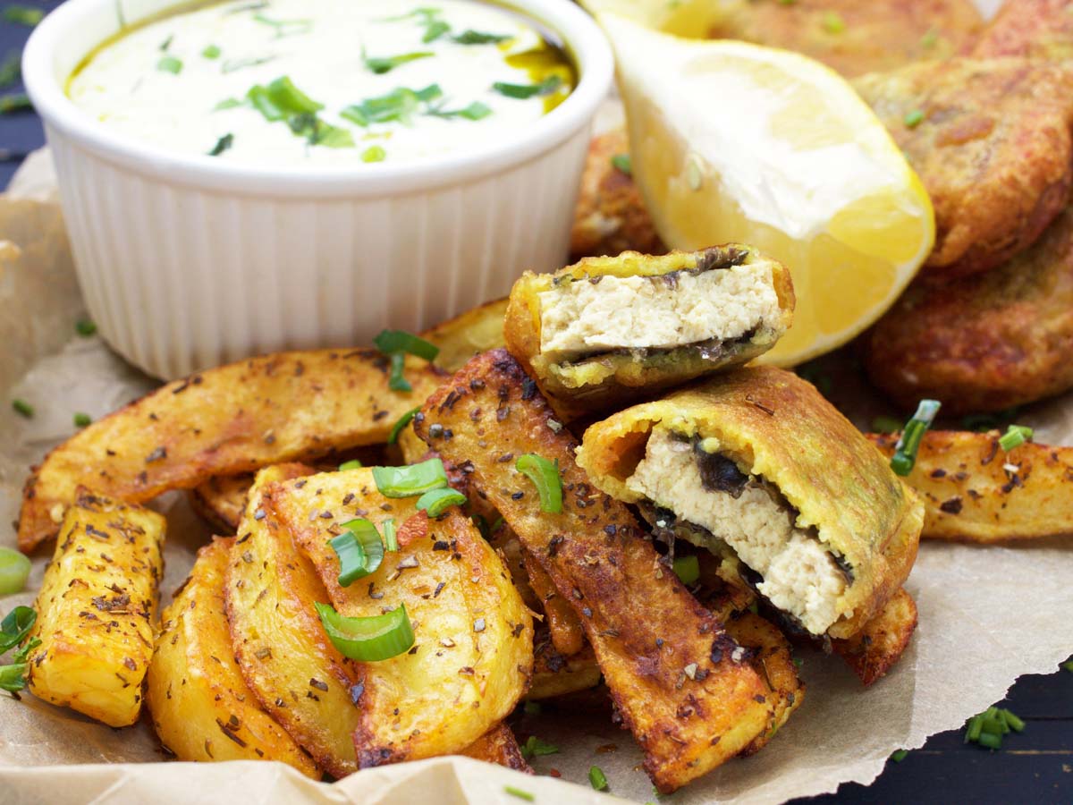 Vegan Fish and Chips recipe with tofu