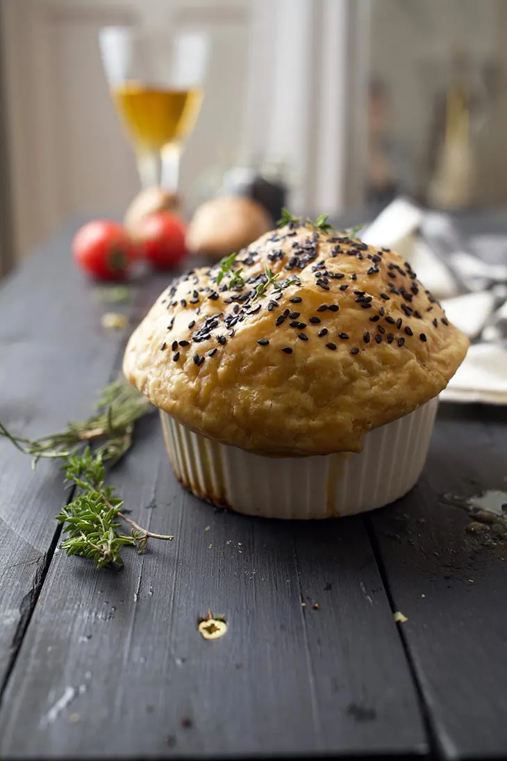 mini Pot Pie cu ciuperci placinta