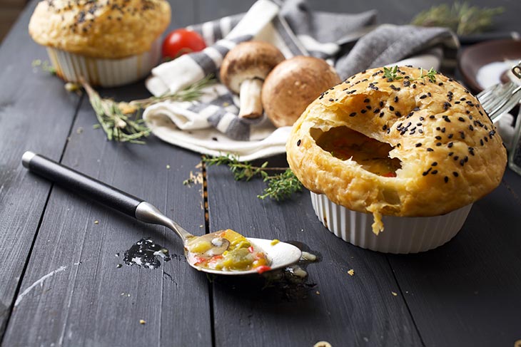 Healthy vegan Mushroom Pot Pie