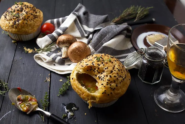 Mini vegan Mushroom Pot Pie