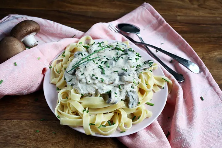 Mushroom Stroganoff Pasta Tagliatelle