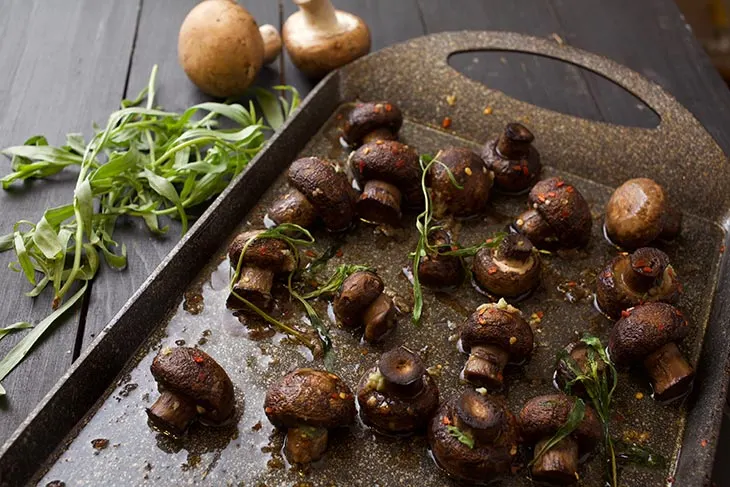 vegan Roasted Garlic Mushrooms recipe