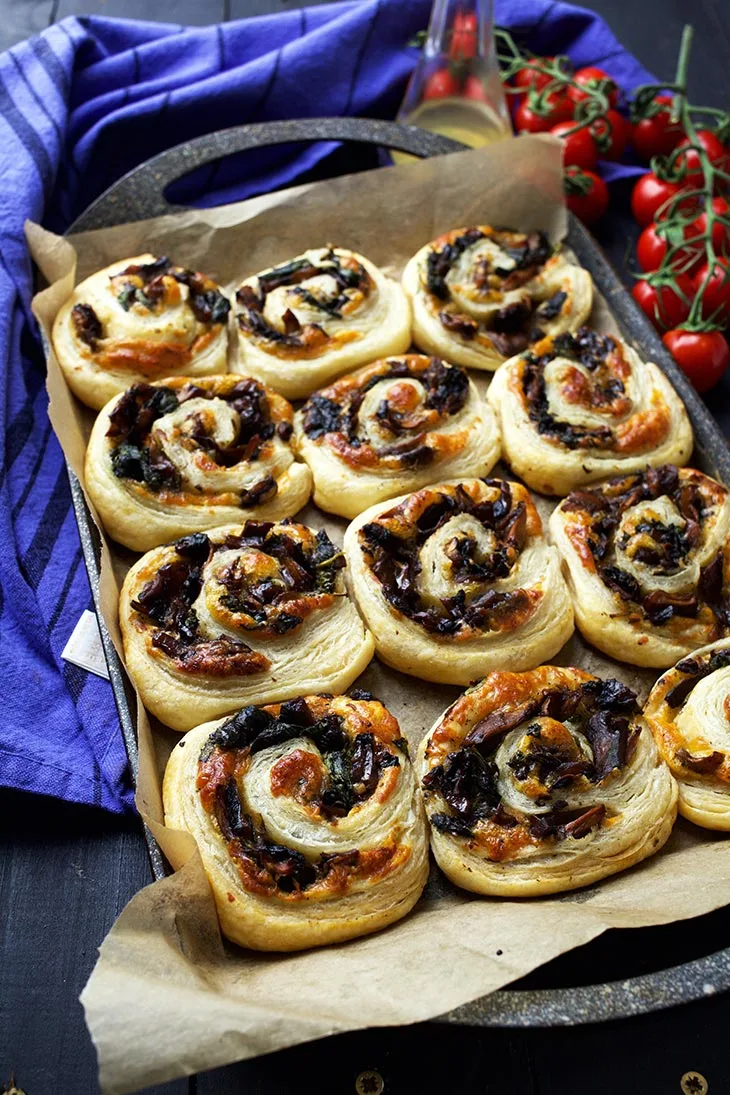 Vegan Mushroom Pinwheels pastry