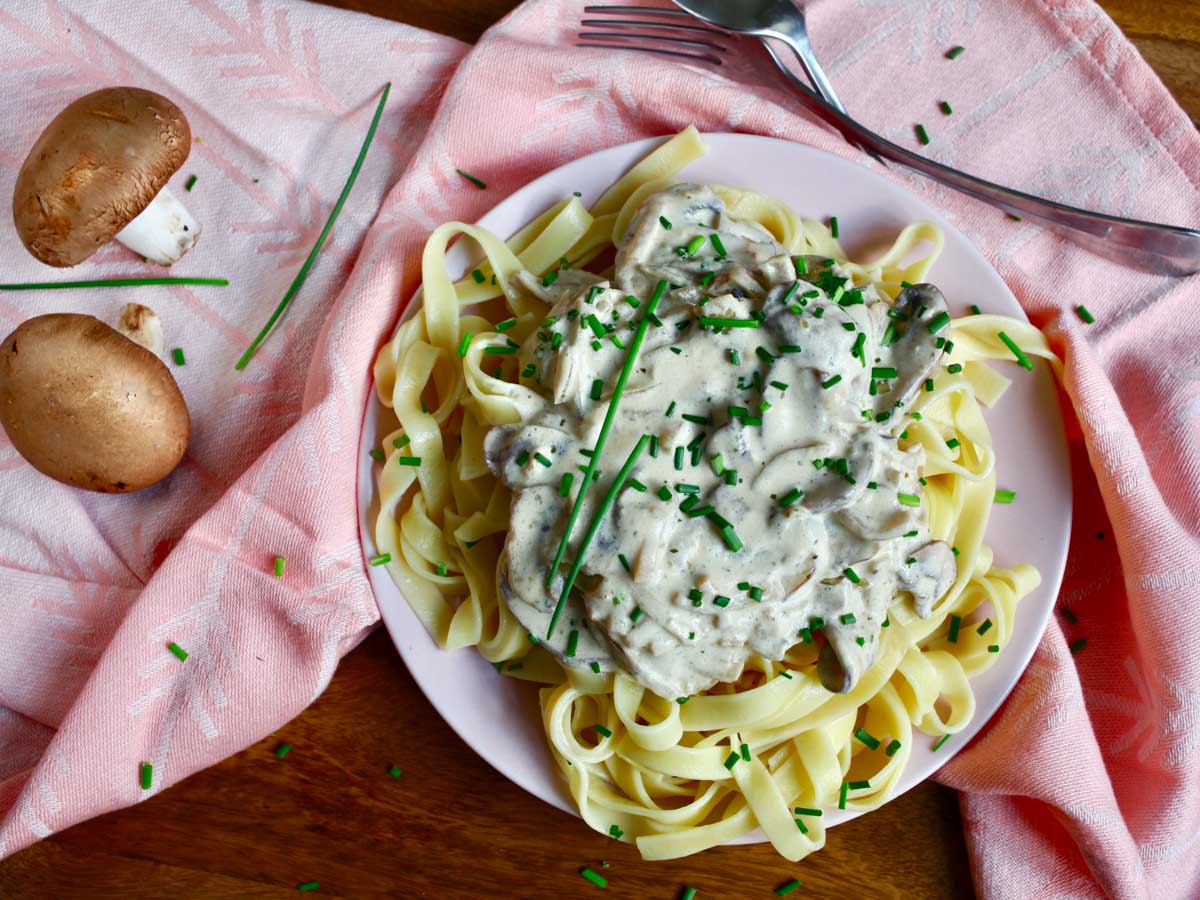 Vegan Mushroom Stroganoff Pasta