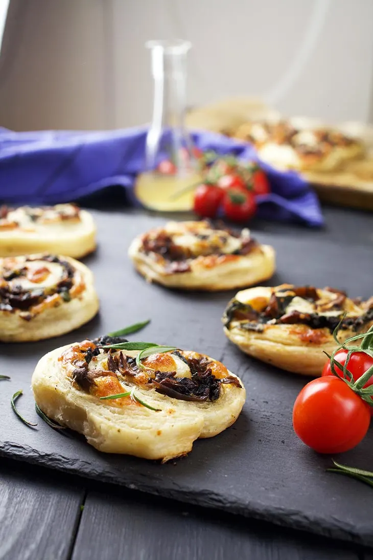 quick Vegan Mushroom Pinwheels