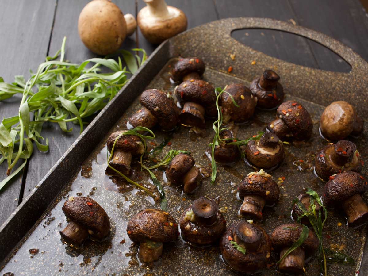 recipe for  Roasted Garlic Mushrooms