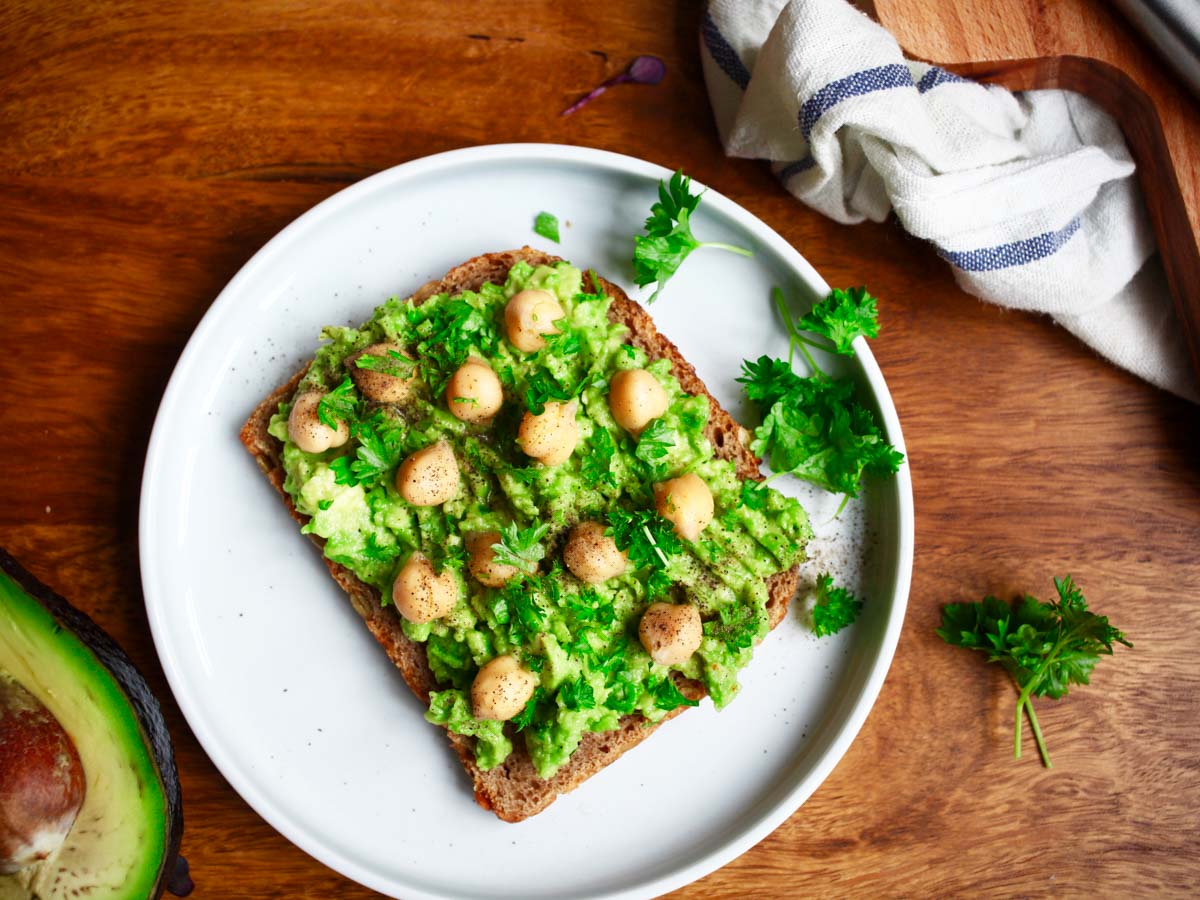 Vegan Avocado Toast with Chickpeas