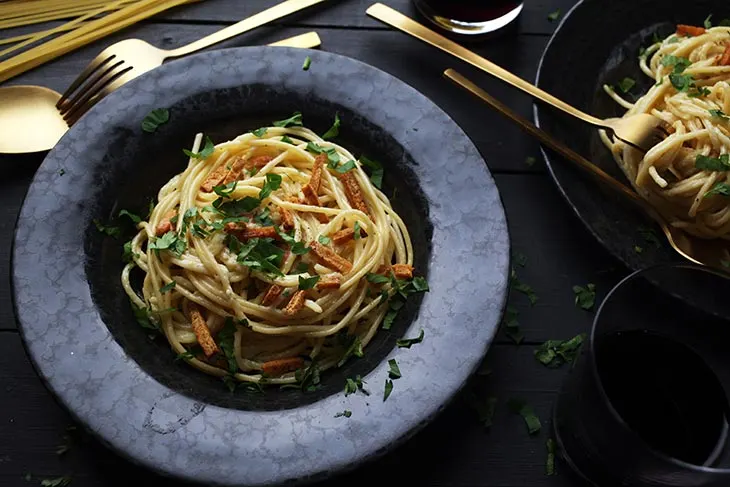 healthy Vegan Carbonara