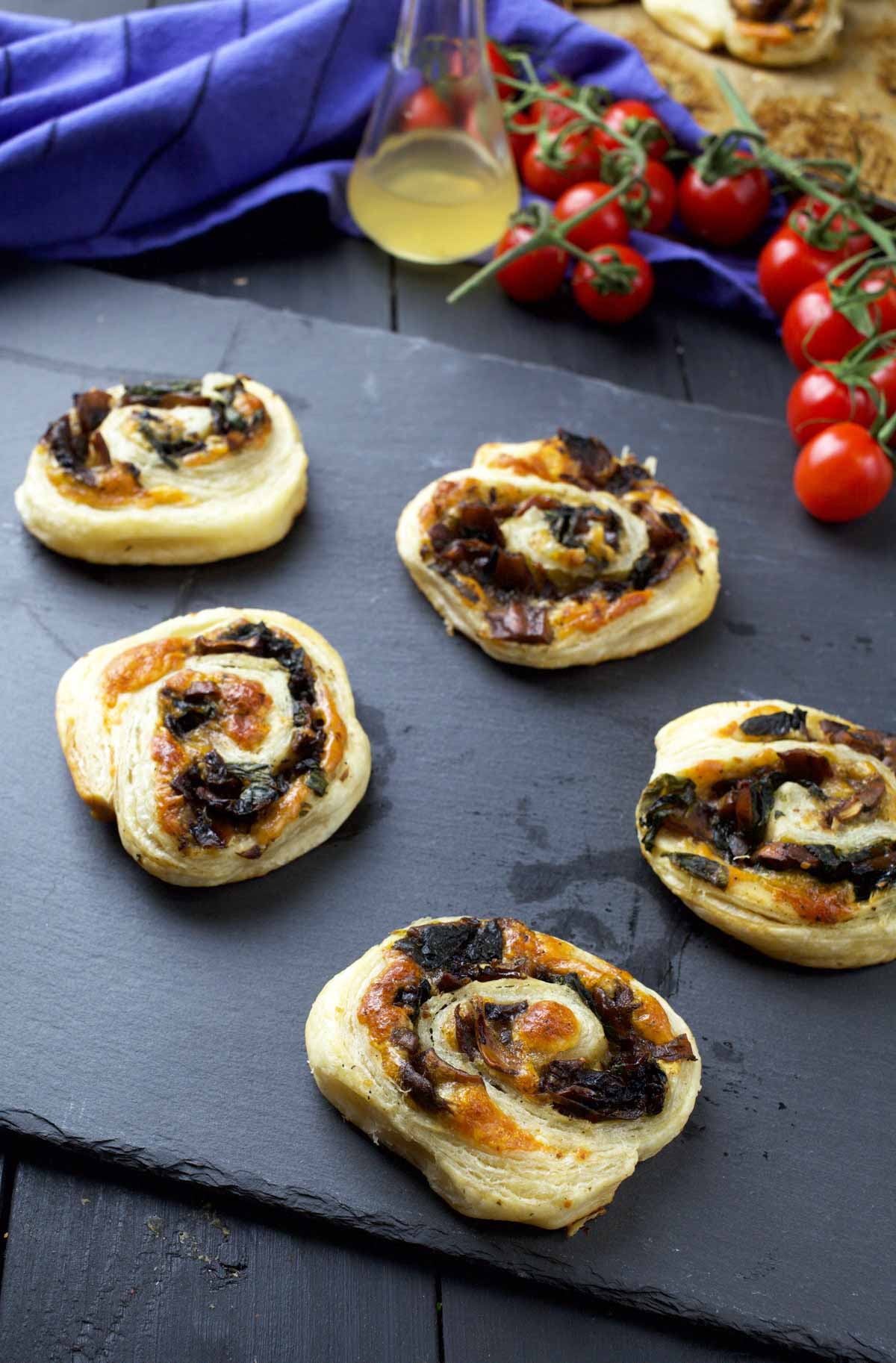 Vegan Mushroom Pinwheels appetizer