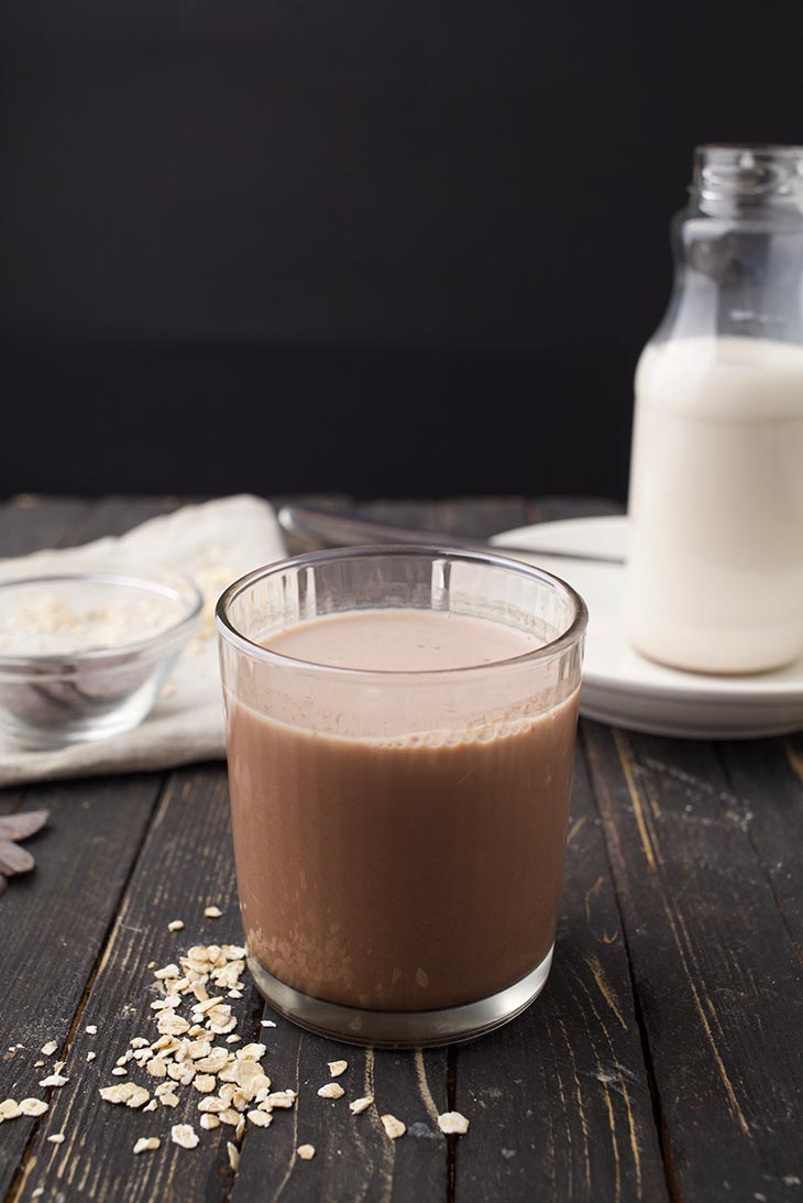 chocolate milk made of oats recipe lapte de ovaz cu cacao