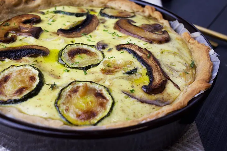 quiche tarta cu ciuperci