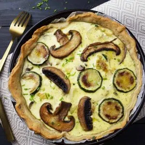 vegan mushroom tart tarta cu ciuperci