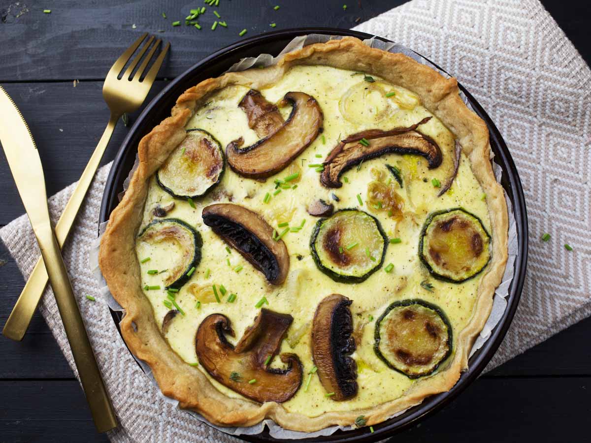 easy vegan mushroom tart