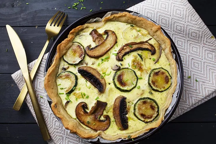 vegan mushroom tart tarta cu ciuperci de post