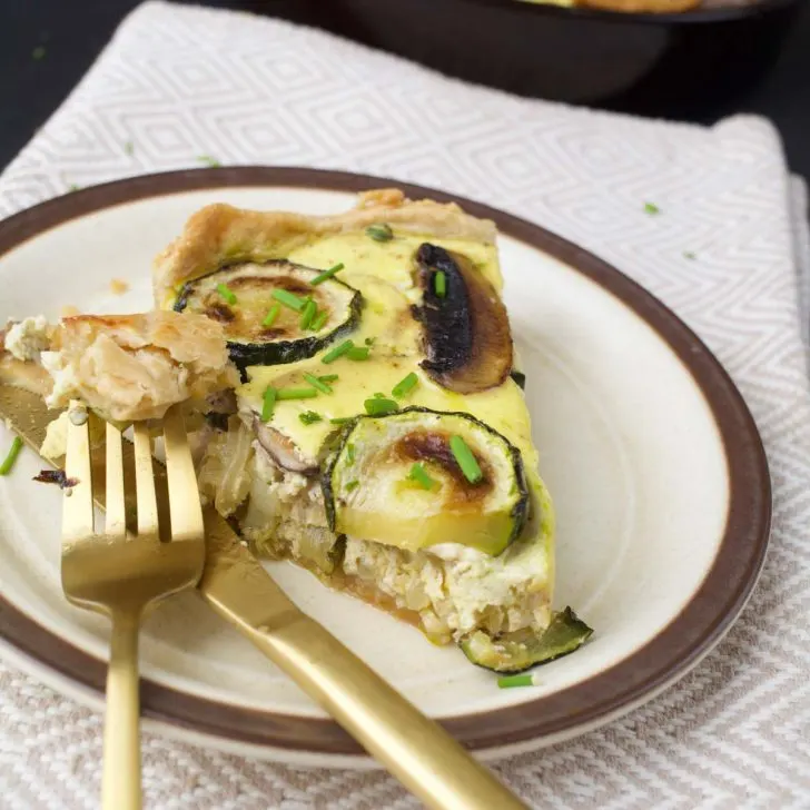 vegan mushroom tart tarta cu ciuperci quiche