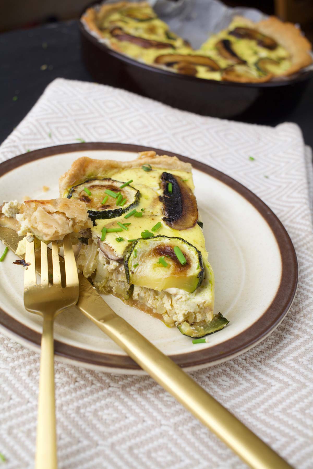 vegan mushroom tart