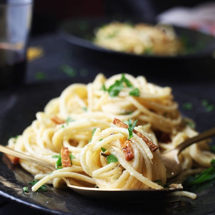 Vegan Carbonara paste carbonara reteta de post