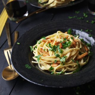 Vegan Carbonara spaghete carbonara de post