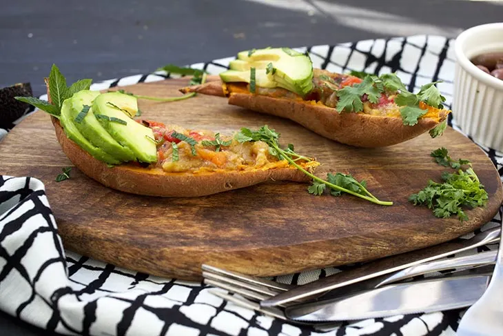 vegan Stuffed Sweet Potatoes