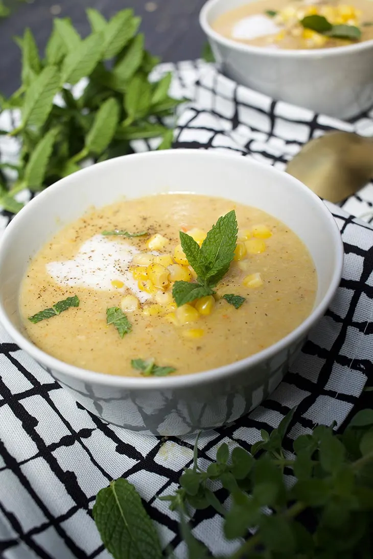 vegan corn chowder summer corn soup