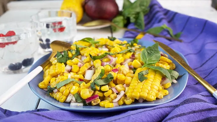vegan fresh corn salad