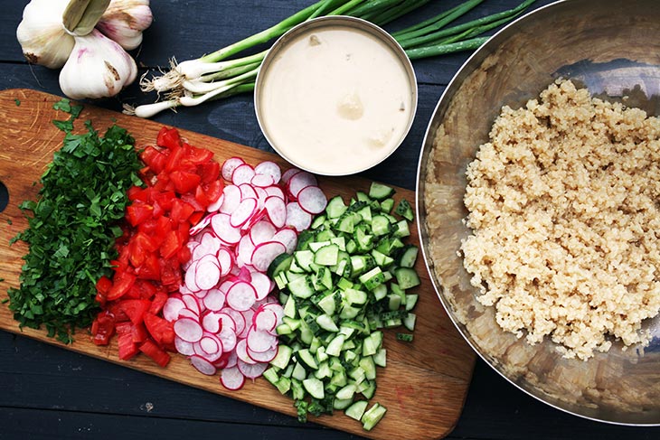 vegan quinoa salad ingredients