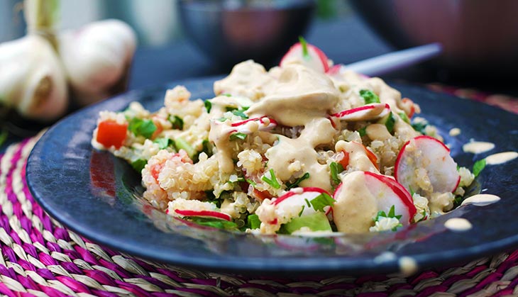 easy vegan quinoa salad