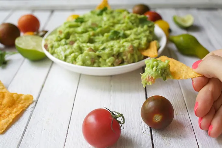 Best Ever Guacamole tortilla chips