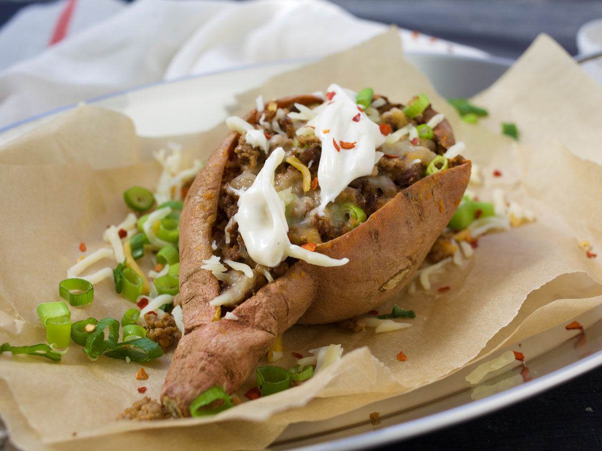 Loaded Sweet Potato Skins