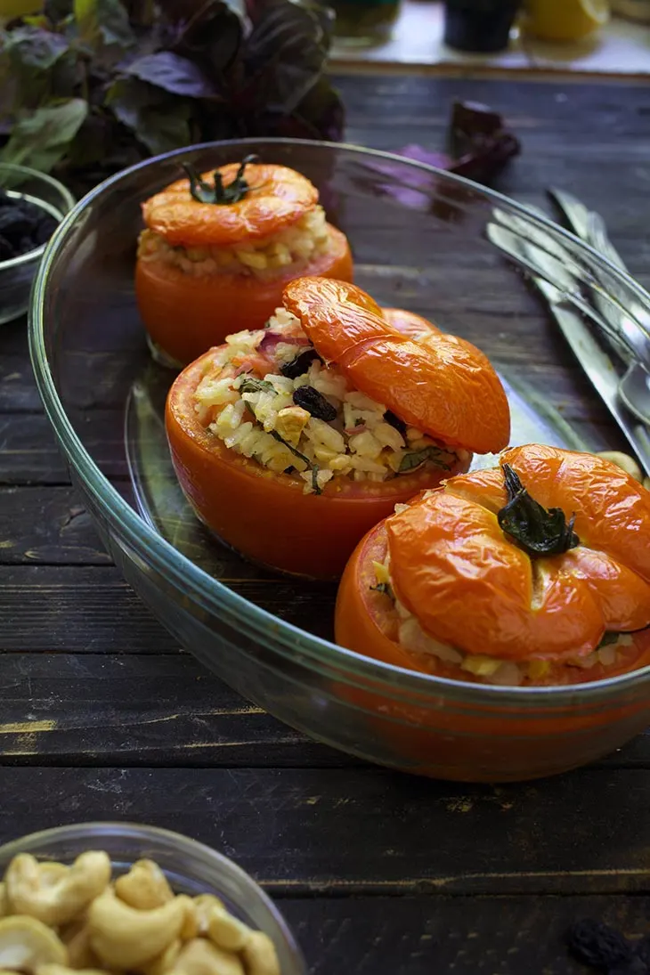 easy Rice Stuffed Tomatoes 