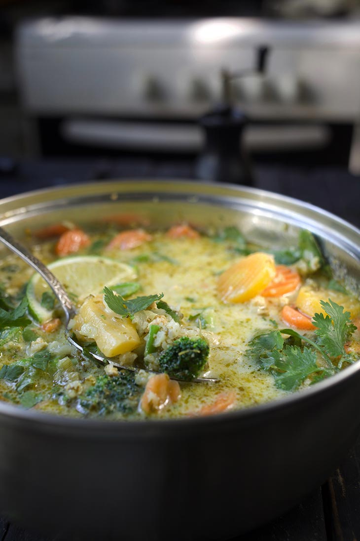 Curry verde cu legume