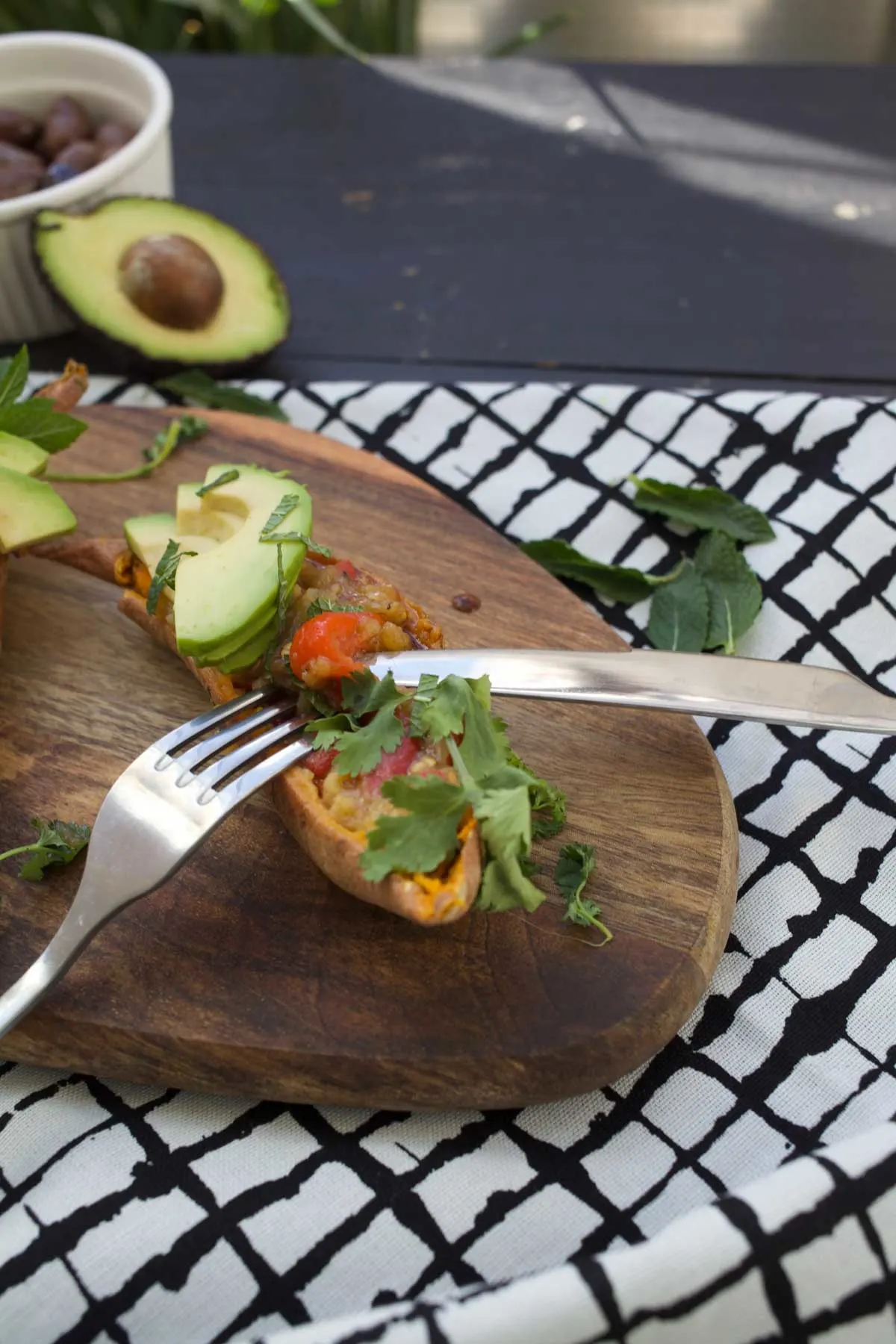 Vegan Stuffed Sweet Potatoes