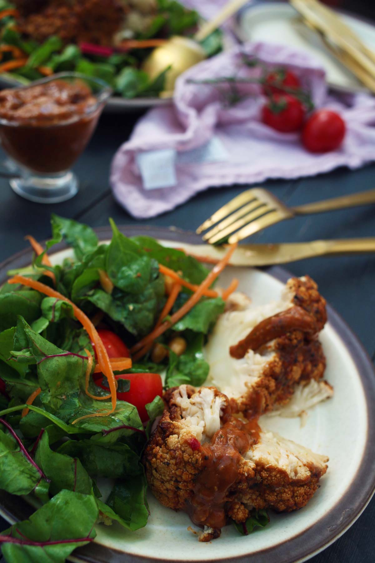 Whole Roasted Cauliflower BBQ 