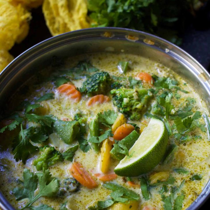 indian Vegan Green Curry verde