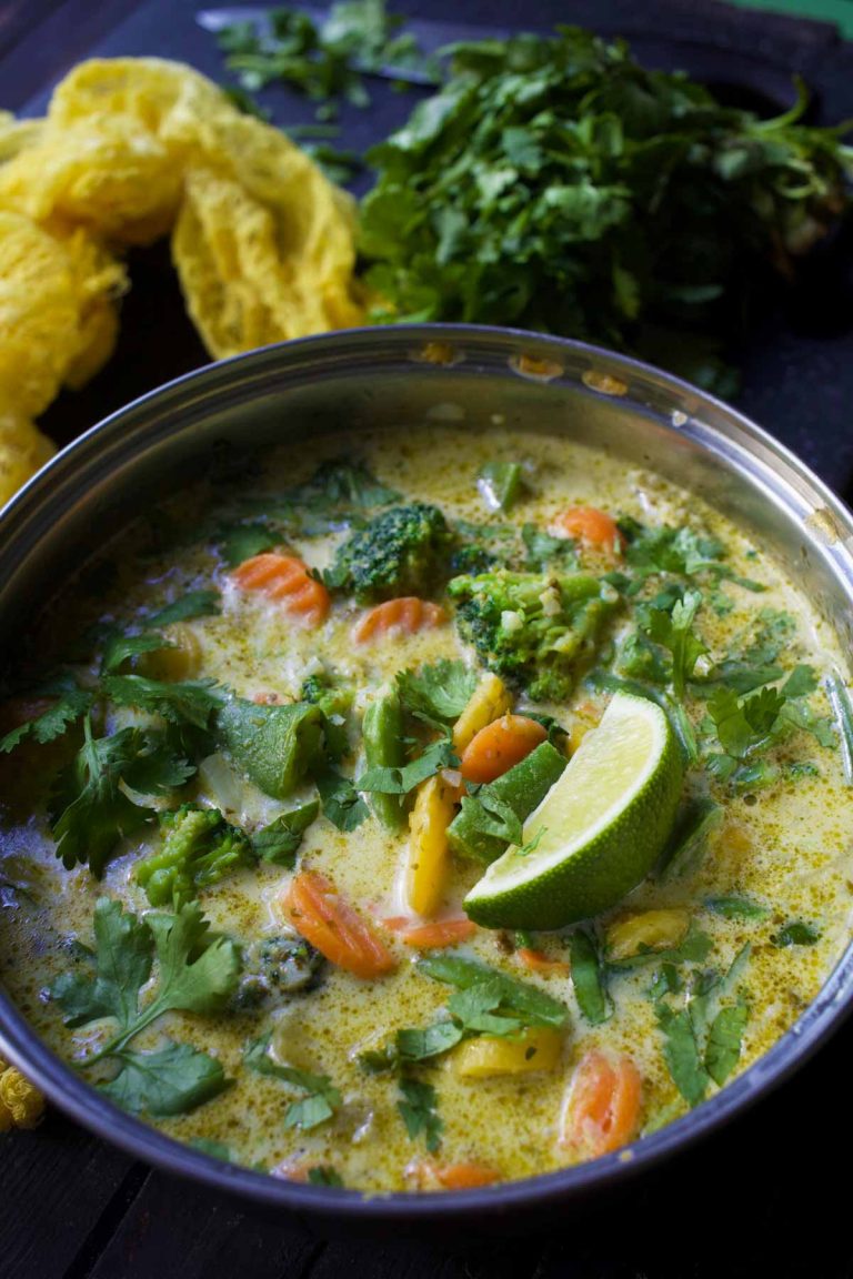 indian Vegan Green Curry verde