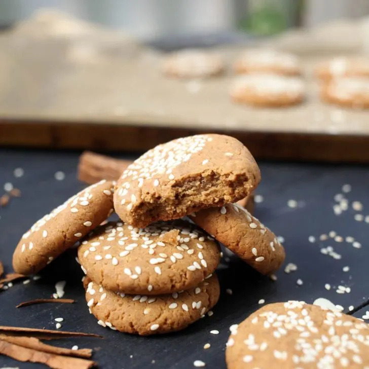 tahini cookies with sesame paste