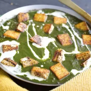 Vegan Palak Paneer spanac cu branza