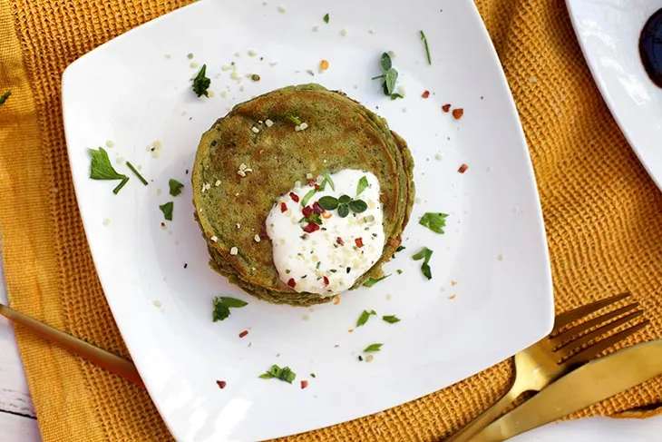 savory avocado pancakes