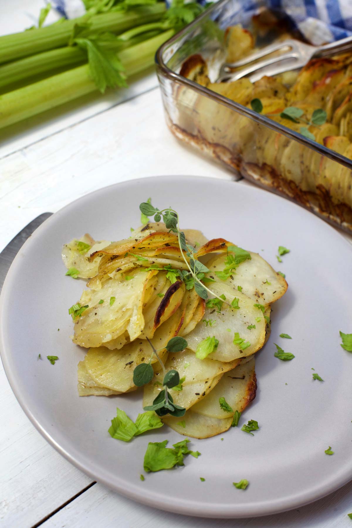 Hasselback Casserole serving